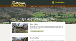 Desktop Screenshot of mentonerentalcabins.com